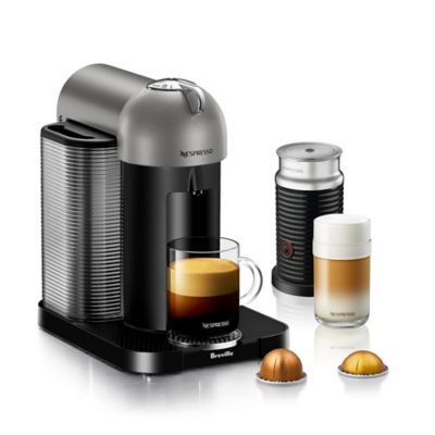 Buy Nespresso by Breville VertuoLine with Aeroccino Coffee and Espresso Maker in Titanium ...
